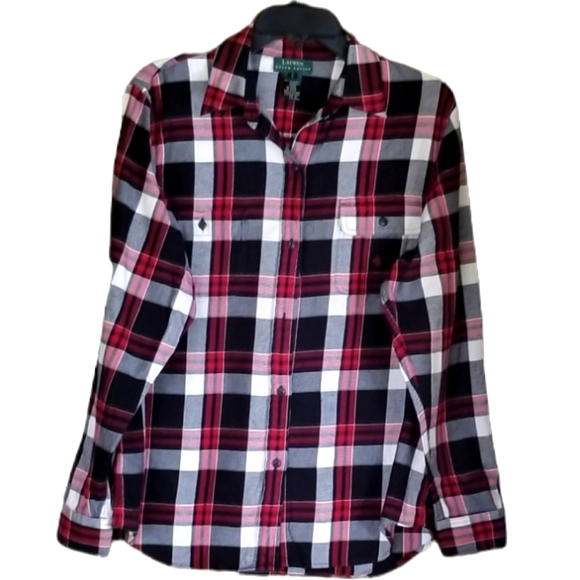 Lauren Ralph Lauren Tops Lauren By Ralph Lauren Plaid Flannel